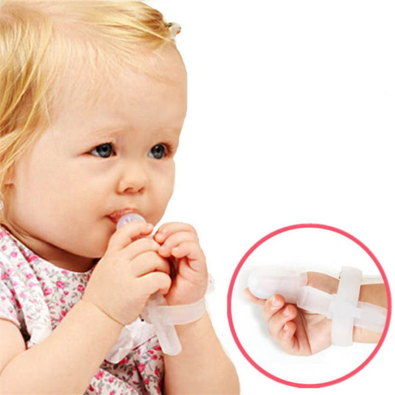 Baby Care Silicone Healthy Thumb Gloves Prevent Stop Finger Sucking TeetheGJ 