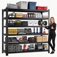 thumbnail image 3 of 6-Tier Garage Shelving,Adjustable Metal Storage Shelves, Heavy Duty Steel Rack, 3050LBS Capacity, Ideal for Garage, Warehouse or Home Organization (6-Tier 78" H x 40" W x 16" D), 3 of 7