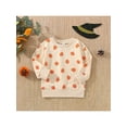 thumbnail image 2 of Genuiskids Infant Baby Girl Boy Halloween Pullover Tops Long Sleeve Round Neck Pumpkin/Ghost Print Sweatshirt, 2 of 9