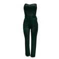 thumbnail image 3 of successthop Sequin Jumpsuits for Women Evening Party Plus Size Slim V Neck Sleeveless One Piece Long Solid Lounge Wear, 3 of 4