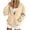 Khaki, variant on cocolona Fall Button Down Solid Color Sweatshirts Loose Casual V Neck Long Sleeve Jackets with Pockets