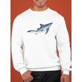 thumbnail image 2 of Blue Shark Watercolor  Sweatshirt Men -Image by Shutterstock, Male XX-Large, 2 of 4