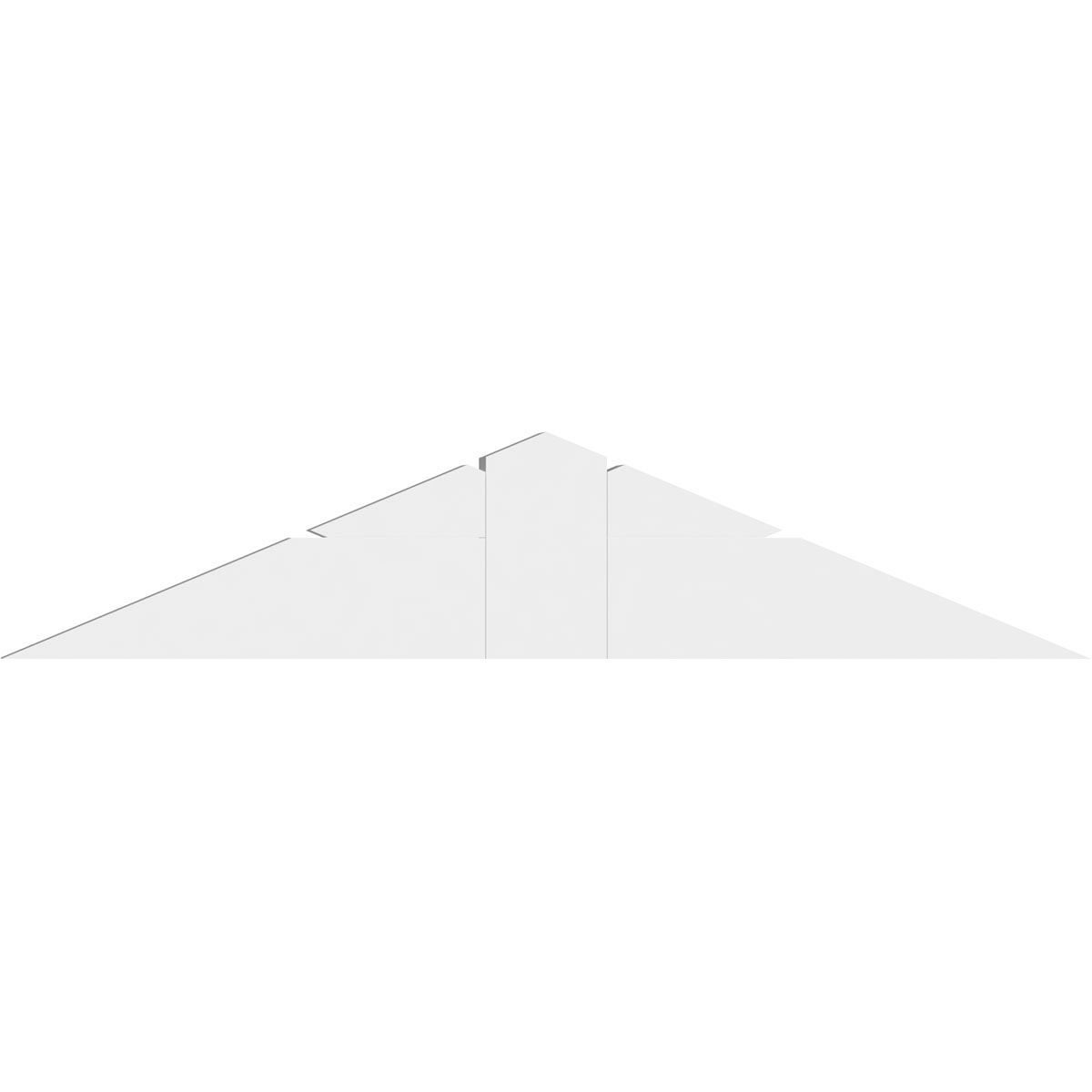 36"W x 7 1/2"H x 2"D x 4"F, 5/12 Pitch, Saratoga Architectural Grade PVC Gable Bracket