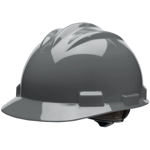 Casco de seguridad Bullard S61 de ala completa, suspensión de trinquete de 4 puntos, gris paloma