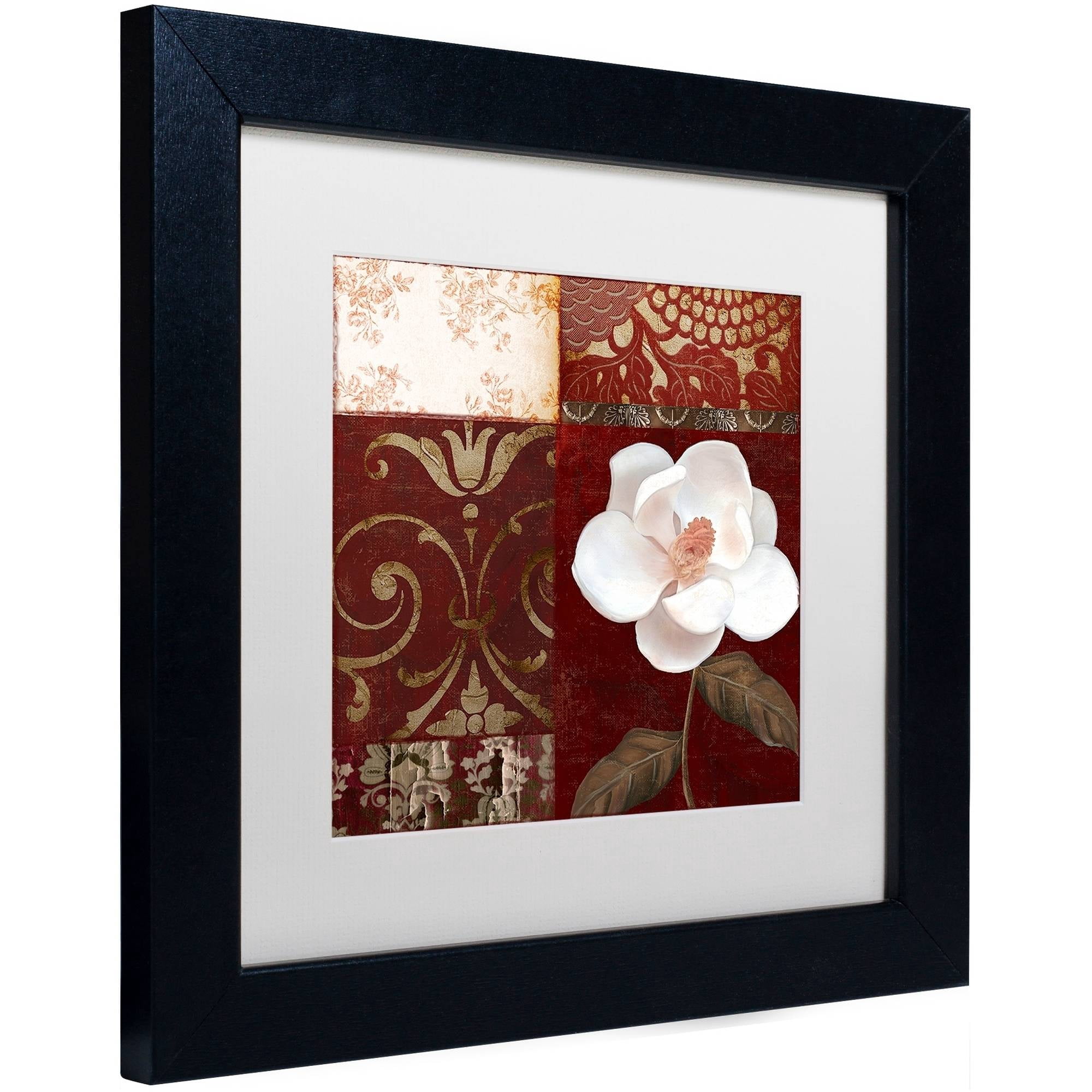 Trademark Fine Art "Flores Blancas IV" Canvas Art by Color Bakery White Matte, Black Frame