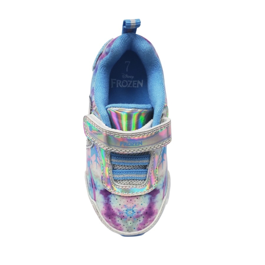 Disney Toddler Girls Frozen Light Up Sneakers - Silver/Blue, 10