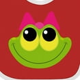 thumbnail image 4 of Inktastic Frog Face Girl Girls Baby Bib, 4 of 4