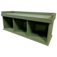 thumbnail image 2 of Contemporary Home Living 4' Distressed Sage Green Bench with Cubbies, 2 of 2