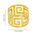 thumbnail image 4 of 6 piezas de anillos para servilletas, hebillas para servilletas, adorno moderno de metal para servilletas de tela Dorado, 4 of 9