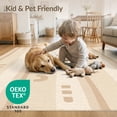 thumbnail image 4 of ODIKA 2'x3' Beige Ivory Modern Geometric Striped Washable Throw Rug Contemporary Abstract Minimalist Vertical Lines Non-Slip, Low Profile, Flatwoven, Easy Care for Hallway, Study Room, 4 of 7