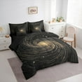 thumbnail image 3 of Manfei Natural Landscape 7pcs Bedding Comforter Set,Galaxy Starry Night Queen Bedding Sets,Black Gold Queen Sheet Sets For Kids,Luxury Bedroom Decor Reversible, 3 of 8