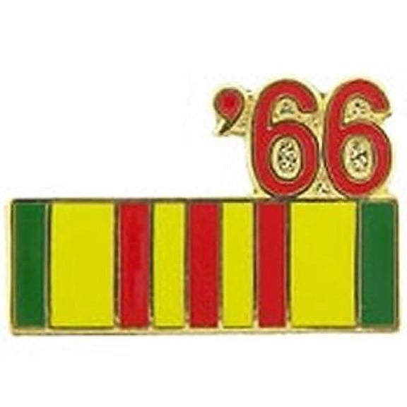 1966 VIETNAM SERVICE RIBBON LAPEL OR HAT PIN - 2 POST
