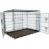 Iconic Pet 48" Foldable Double Door Pet Dog Cat Training Crate with Divider