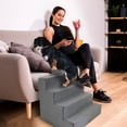 thumbnail image 5 of Precious Tails Deluxe High-Density Foam 4-Step Pet Stairs for Dogs and Cats - Durable, Lightweight, and Portable Staircase for Easy Mobility Assistance, 5 of 8