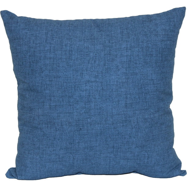 Mainstays Navy Solid Outdoor Toss Pillow