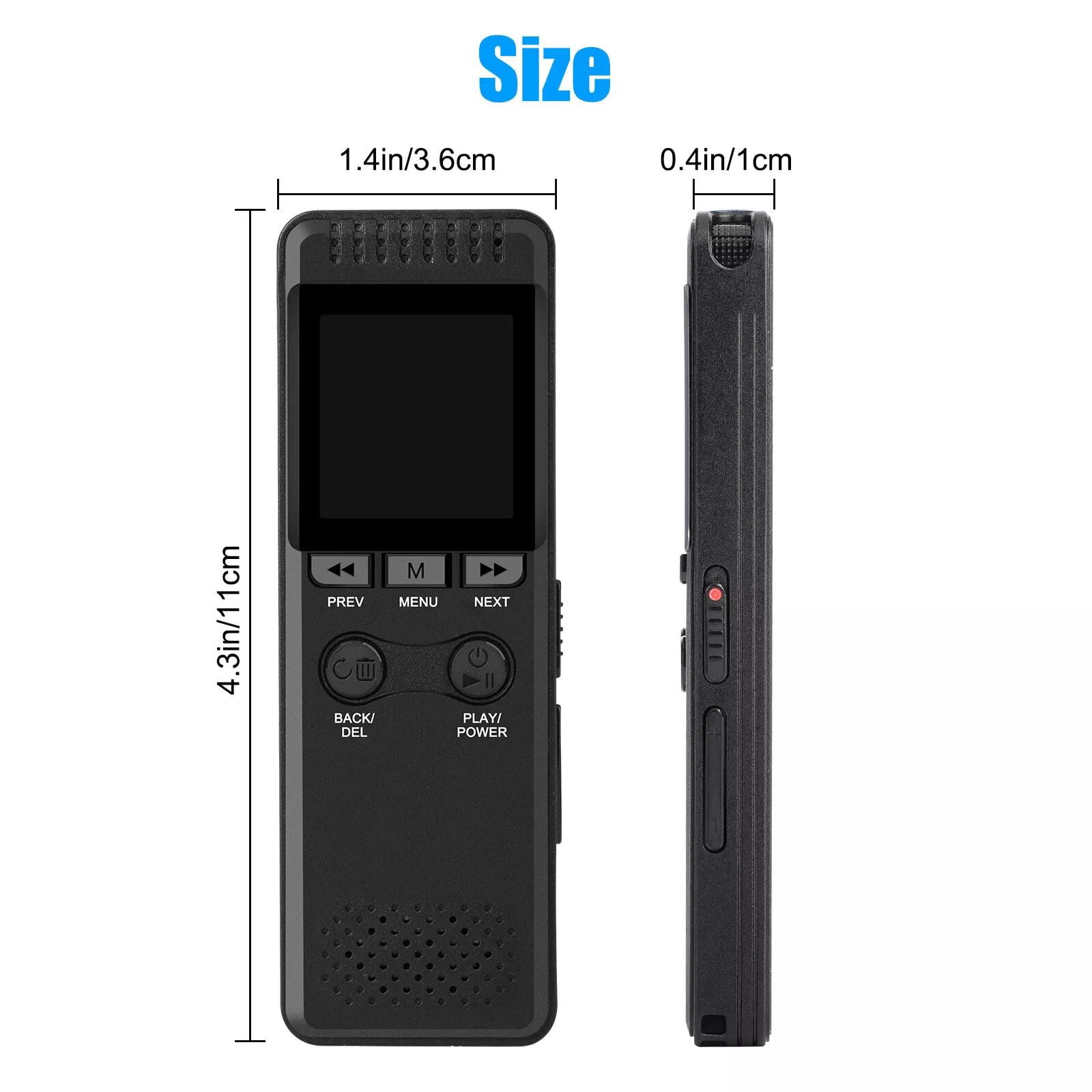 TAPDRA Audio Recorder with Voice Activation Noise Reduction Clear Sound for Students Journalists Professionals Essential Tool