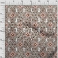 thumbnail image 2 of oneOone Cotton Jersey Brown Fabric Diamond & Circles Geometric Quilting Supplies Print Sewing Fabric By The Yard 58 Inch Wide, 2 of 4