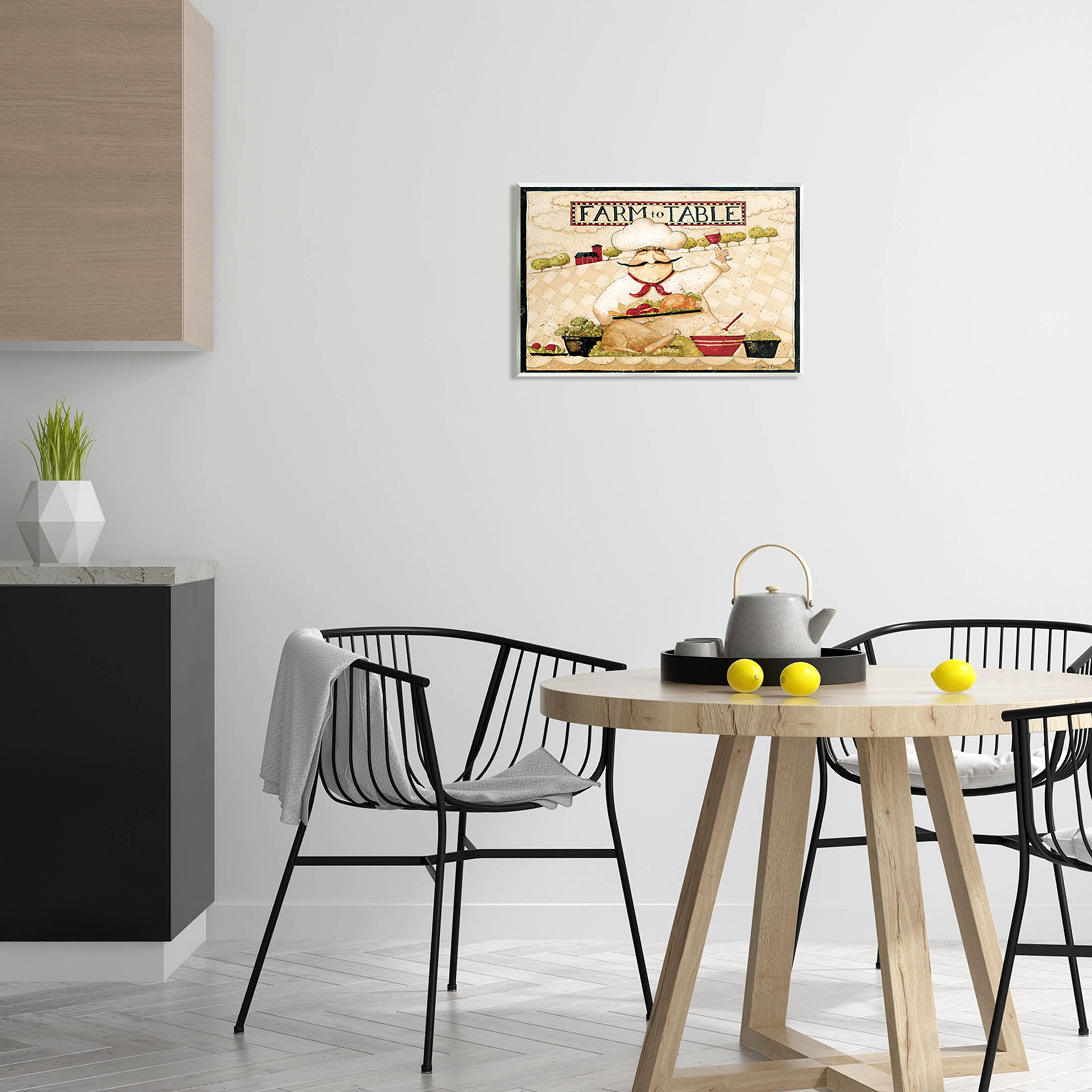 Farm to Table Vintage Chef Meal Food & Beverage Graphic Art Unframed Art Print Wall Art