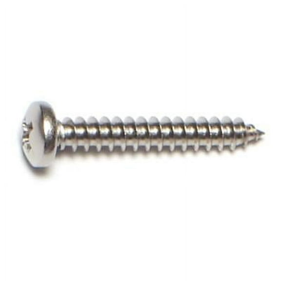 #4 x 3/4" 18-8 Stainless Steel Phillips Pan Head Sheet Metal Screws SMSPSS-253