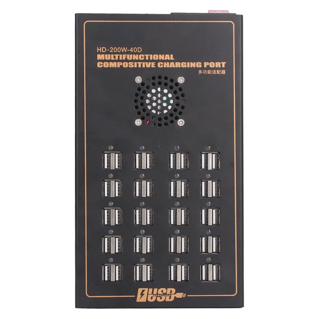 Concentrador USB Con Alimentación Multifuncional Inteligente 20 Puertos Concentrador De Datos USB Divisor Puerto De Carga Adaptador De Corriente 170V‑240V Para La Mayoría De Los Teléfonos Móviles, Tab
