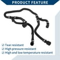 thumbnail image 6 of Unique Bargains No.17127578403 Radiator Hose for BMW 5 SERIES F10 523i 528i 530i 2009-2013 Engine Coolant Recovery Tank Hose Good Sealing Rubber 1 Pc Black, 6 of 7