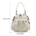 thumbnail image 2 of Langgg Sac Bandoulière Imperméable avec Sacs de Rangement Intégrés Sac d'Épaule en Polyester Multicolore Sac Seau Blanc, 2 of 6