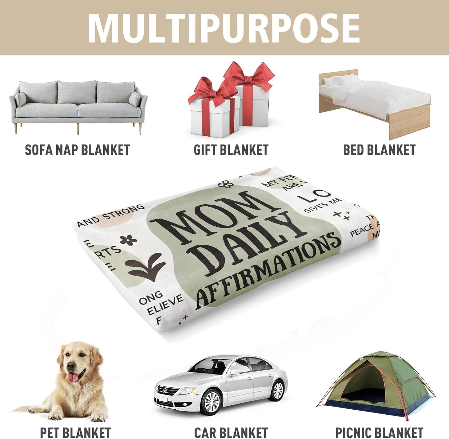 New Mom Gifts for Women Blanket, Postpartum Gender Reveal Mothers Day Birthday Gifts for Girl, Boy Mom