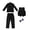 A Black Jacket 4PCS, variant on Kids Youth Formal Dress Suits Set for Boys 4PCS Toddler Gentleman Outfit Fall Winter Suit Jacket + Vest + Pants +bowtie Solid Colour Flower Girl Dresswear Outfit Size 5-16T