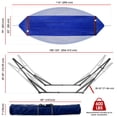 thumbnail image 3 of Tranquillo Camping Hammock and Stand, Collapsible Camping Hammock and Stand, 600 lbs Capacity Foldable Hammock for 2 Persons, Premium Noiseless No Screws Heavy Duty Multifunctional Stand, Blue, 3 of 9