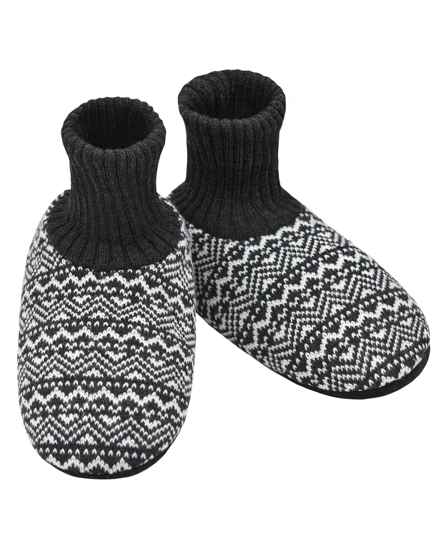 Panda Bros Slipper Socks for Women Cozy Warm Lined Fuzzy Sock Slippers Indoor Booties with Non Slip Grippers 