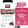 Force Factor Vegan Collagen Boosting Superfoods, Hair, Skin & Nails Supplement with Biotin, Vitamins & Antioxidants, Tropical Fruit, 60 Soft Chews
