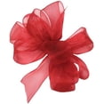 thumbnail image 5 of offray 135075 1. 5 inch simply sheer asiana red ribbon, 100 yards - no.  9, 5 of 5