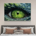 thumbnail image 4 of Póster de lienzo con un gran ojo de dragón verde para decoración de dormitorio, paisaje deportivo, decoración de oficina, regalo, estilo marco, 20 x 30 cm, 4 of 8