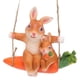 thumbnail image 2 of Adorno De Modelo Animal, Estatuas De Animales De Resina Columpio De Zanahoria De Conejo Marrón Delicado Moderno Para Sala De Estar ANGGREK No, 2 of 8