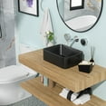 thumbnail image 3 of 16"x12" Black Ceramic Rectangular Vessel Bathroom Sink, 3 of 8