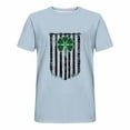 thumbnail image 3 of Njoeus Mens T Shirts American Flag Graphic Tee Men's T-Shirt, Classic Patriotic Short Sleeve Shirt for Men, St Patricks Day Shirts Mens Big & Tall Shirts 3X 4X 5X Light Blue Summer Savings, 3 of 3