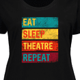 thumbnail image 4 of Inktastic Eat Sleep Theatre Repeat Drama Gift for Actor Women's Plus Size T-Shirt, 4 of 5