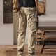 thumbnail image 4 of Pantalones largos para hombre, cintura elástica, transpirables, cómodos, suaves, informales, de playa, de poliéster, 4 of 4