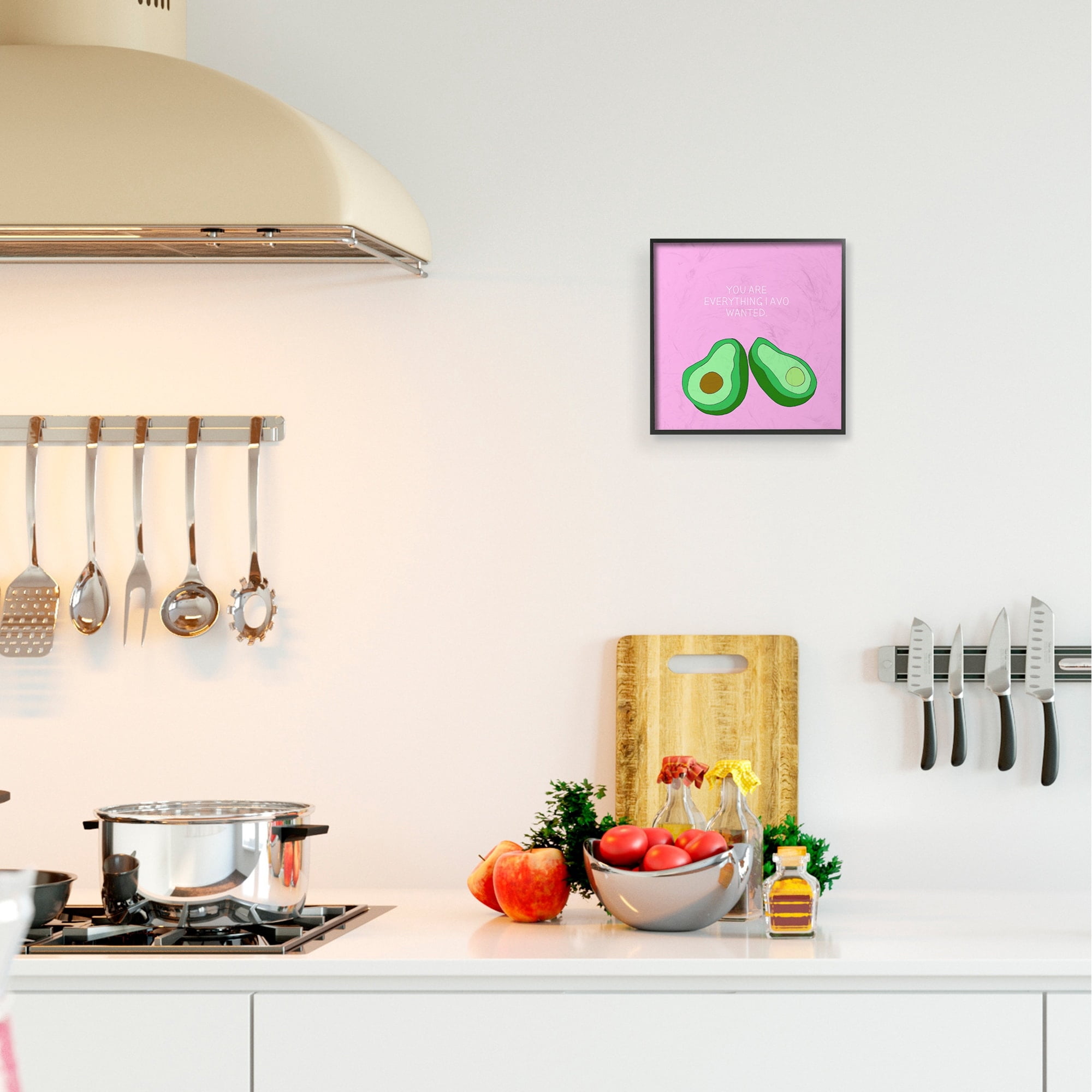 Stupell Industries Everything I Avo Wanted Avocado Food Pun Black Framed by Natalie Sizemore