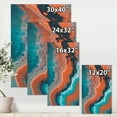 thumbnail image 4 of Abstract Marble Composition In Orange and Blue I 8 in x 12 in Painting Canvas Art Print, by Designart, 4 of 4