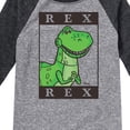 thumbnail image 3 of Toy Story 4 - Type Block Rex - Toddler & Youth Raglan Graphic T-Shirt, 3 of 4