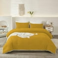 thumbnail image 2 of DNG Luxury 3 Piece Pom Pom Plain Pattern Comforter Set, 800 Thread Count, 100% Egyptian Cotton, White Vintage Pom-Pom Fringe Super Soft (Twin/Twin XL Size Gold Color), 2 of 9