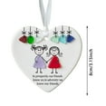 thumbnail image 2 of Sea Glass Heart Ornament - Handmade Friendship Gift for Best Friends, Christmas Tree Hanging Decor for Women, Unique Soul Sister Keepsake Friendship hand in hand image D, 2 of 3