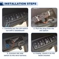 thumbnail image 7 of Unique Bargains Front Left Driver Side Power Window Switch for Hyundai TUCSON 2016-2019 Driver Side Window Control Switch No.93570D3000/93570D30004X Black, 7 of 7
