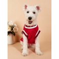 thumbnail image 4 of 1pc Red Pet Clothes, Breathable Mesh Basketball Jersey, For Small Medium And Large Dogs, Small Corgis, Cats, 4 of 5