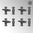 thumbnail image 2 of Renovators Supply Black Flip Door Latch 3" x 2" Antique Wrought Iron Small Metal Flip Sliding Latches forWindows or Cabinet Doors Rust Resistant Locks w/Screws Pack of 4, 2 of 6