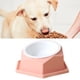 thumbnail image 5 of Cuenco elevado para gatos, cuenco Hexagonal para comida para mascotas, inclinado, elevado, a prueba de derrames, de plástico, para el hogar, color rosa, 5 of 5