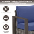thumbnail image 3 of POCASSY Patio Chair Set of 2, Outdoor Porch Chairs with All Weather Wicker and Thick Cushions for Porch, Garden and Balcony, Blue, 3 of 6