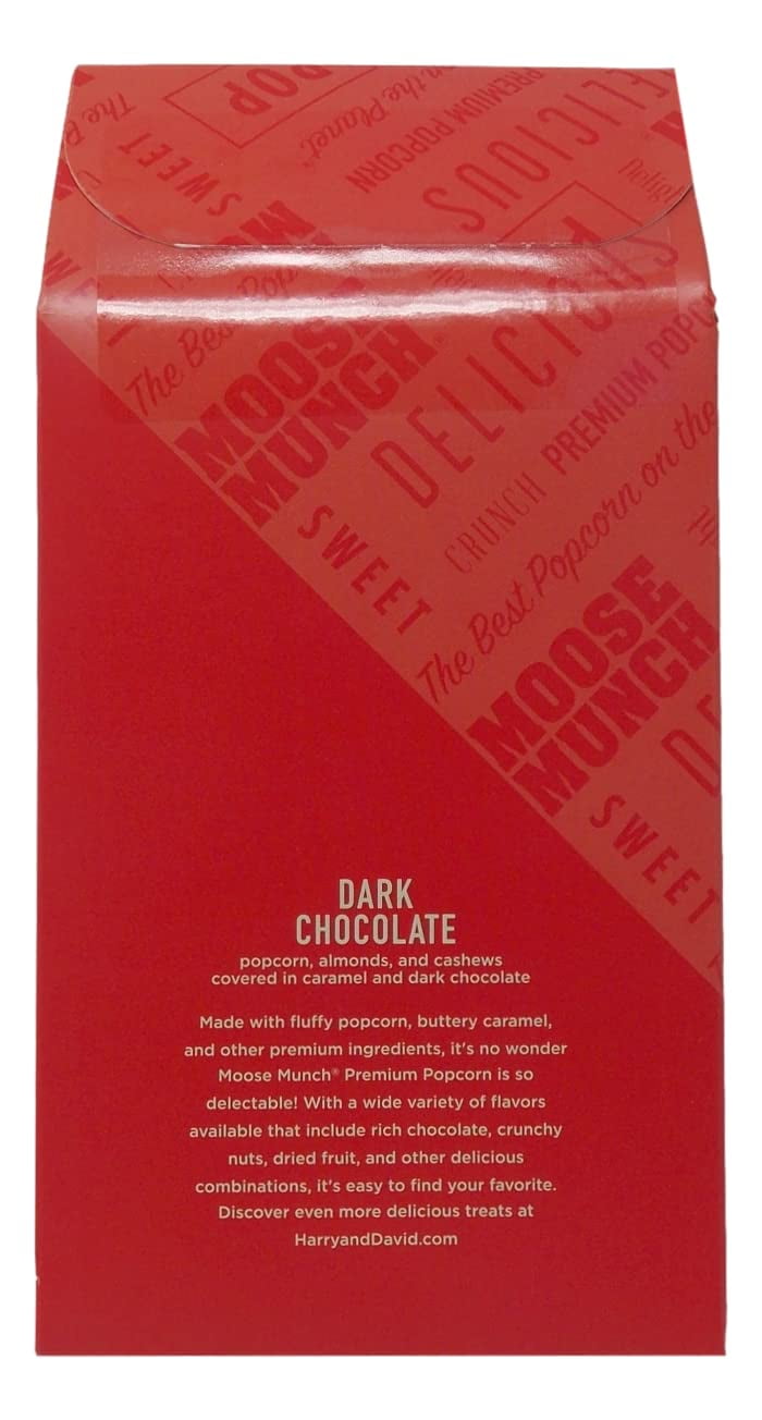Harry & David Moose Munch Premium Popcorn - Dark Chocolate - 2 Pack (4.5 Ounces) + MerlinsMart Zine