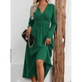 thumbnail image 4 of Women'S Long Sleeve Maxi Dress  Fall Trendy Elegant V-Neck Flowy Wedding Guest Holiday Formal Long Dresses, 4 of 7